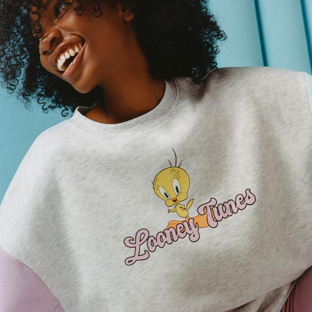 Looney tunes cheap cropped sweatshirt